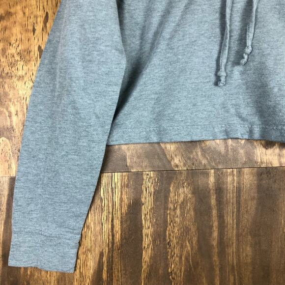 Vans Womens Sweater Gray Hooded Cropped Comfy Streetwear Y2K Small - Picture 3 of 11